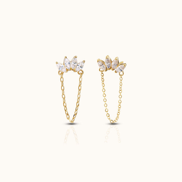 【WING BLING】14K Post★Lulis Flower Dangle Twoway ピアス WING BLING】14K Post☆Lulis Flower Dangle Twoway ピアス