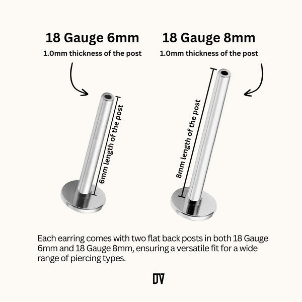 Petite Heart Threadless Labret Titanium Flat Back Earring Doviana