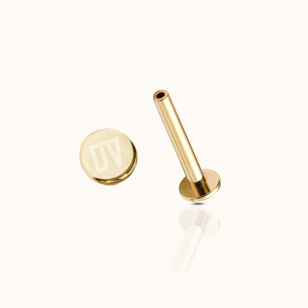 TitaniumPVDGoldThreadlessLabre