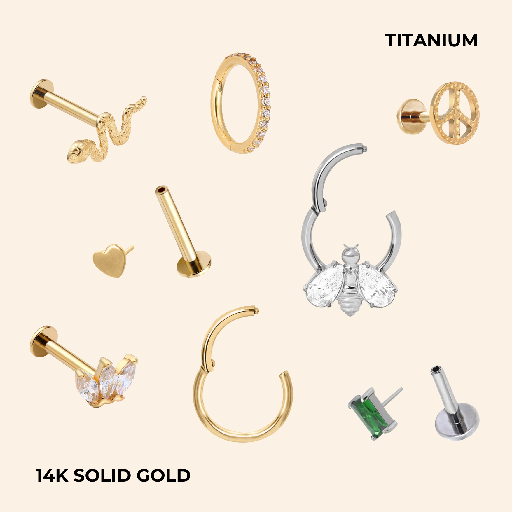 Ear Piercing Titanium Earrings Good For Sensitive Ears Hoop