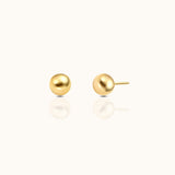 14K Solid Gold Ball Threadless Labret Flat Back Push Back Nap Earring by Doviana