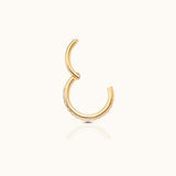 14K Solid Gold 6mm CZ Clicker Nap Hoop Earring by Doviana