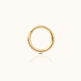 14K Solid Gold 6mm CZ Clicker Nap Hoop Earring by Doviana