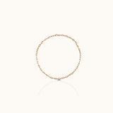 14K Solid Gold Cable Link Chain Thin Ring by DOVIANA