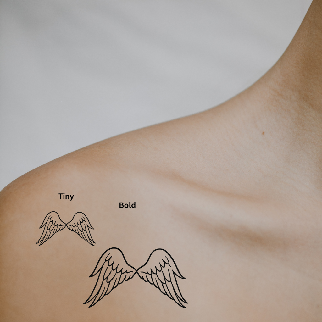 Tattoo of Small Angel Wings: Soft & Spiritual