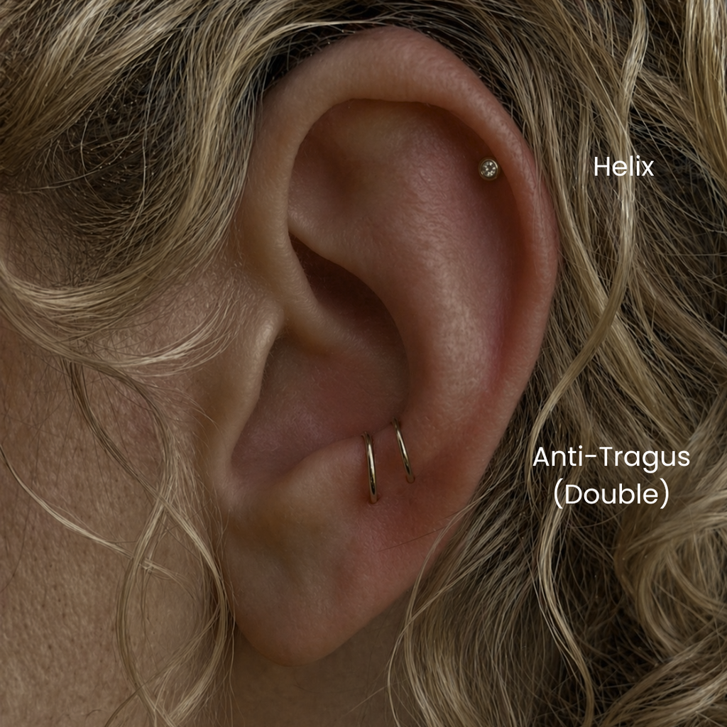 Anti-Tragus Piercing NYC  Safe Needle Piercing at DOVIANA