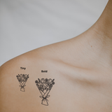 Bloom Bouquet — A Gift of Beauty & New Beginnings by DOVIANA Tattoo Studio (height 0.55‘’)