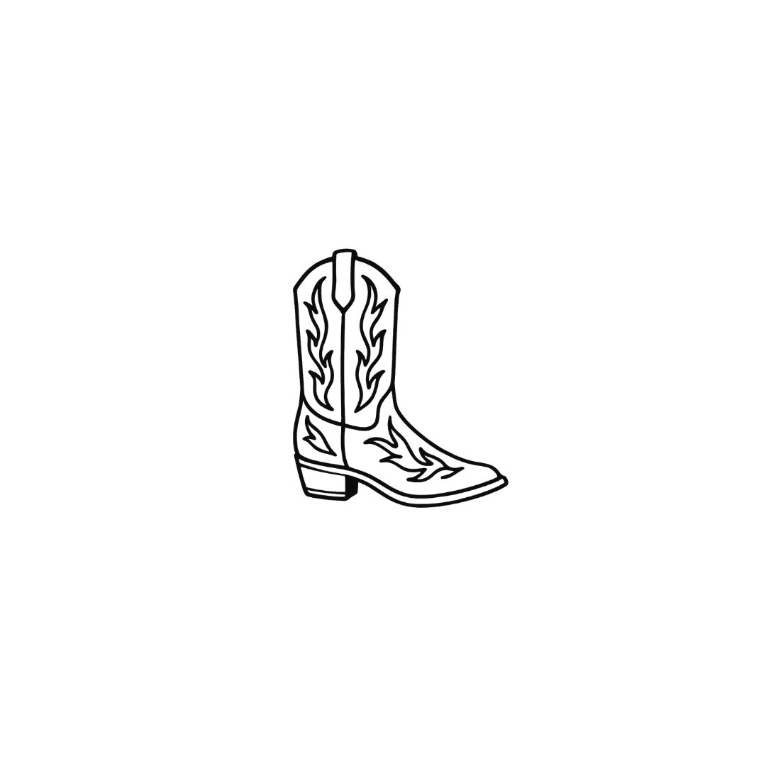 Boot Scootin’ — Kickin’ Up Dust & Good Vibes 🤠 by DOVIANA Tattoo Studio (height 0.55‘’)