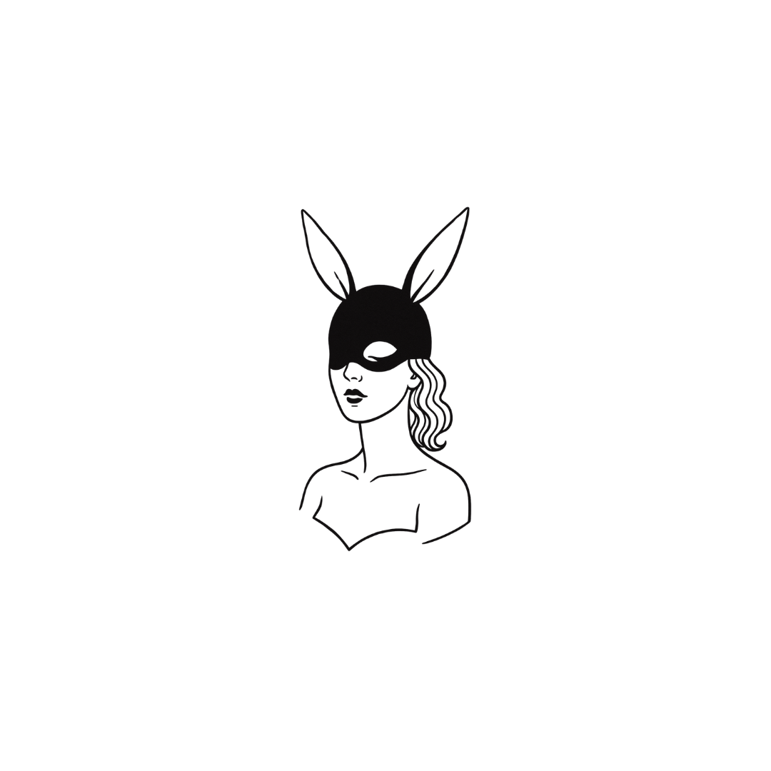 Bunny Babe — Sweet, Mysterious, Unapologetic 🖤🐰 by DOVIANA Tattoo Studio (width 0.4‘’) 