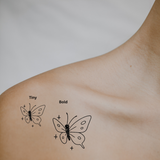 Butterfly - A Symbol of Transformation & Freedom by DOVIANA Tattoo Studio (height 0.5‘’)