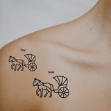 Carriage Ride in New York by DOVIANA Tattoo Studio (height 0.4‘’)