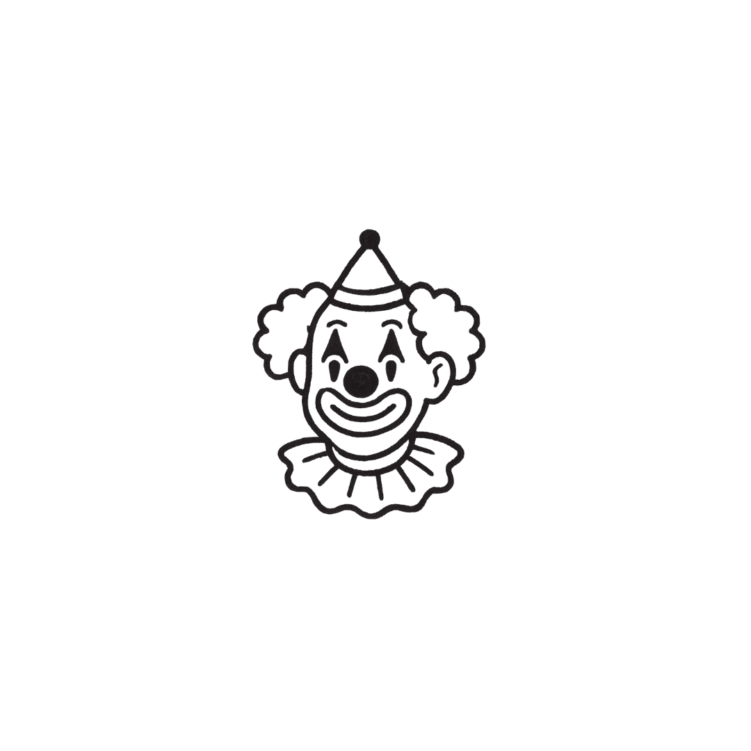 Certified Clown — Fun, Chaos & Good Times 🤡  by DOVIANA Tattoo Studio (width 0.5‘’)