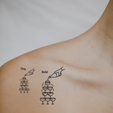 Champagne Tower — A Celebration of Life & Overflowing Joy by DOVIANA Tattoo Studio (width 0.5‘’)