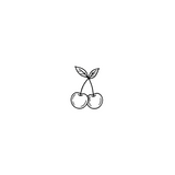 Cherries — A Symbol of Sweetness & Playful Charm by DOVIANA Tattoo Studio (height 0.42‘’)