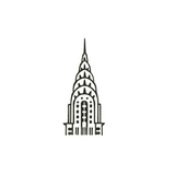 Chrysler Building Line Art Tattoo – NYC Icon Mini Design by DOVIANA Tattoo Studio