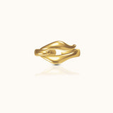 Signature Chunky Irregular Ring by Doviana in 18K Gold