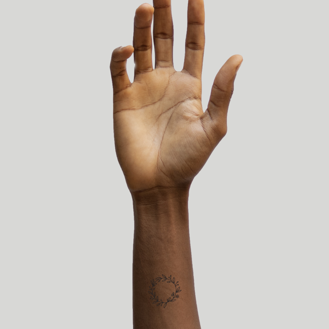 Circle of Bloom — Always Growing, Always Glowing by DOVIANA Tattoo Studio (height 0.6‘’)