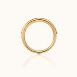 Classic CZ Clicker 10mm Titanium PVD Gold Hinged Hoop Earring
