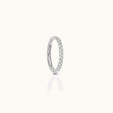 Classic CZ Clicker 6mm Titanium Hinged Hoop Earring
