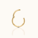Classic Clicker 6mm Titanium PVD Gold Hinged Nap Hoop Earring Single Earring by Doviana