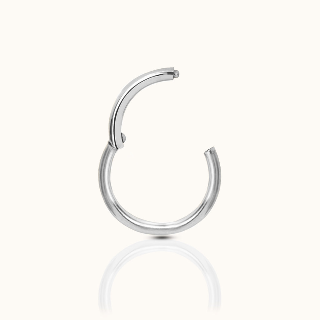 Classic Clicker 8mm Titanium Hinged Hoop Earring