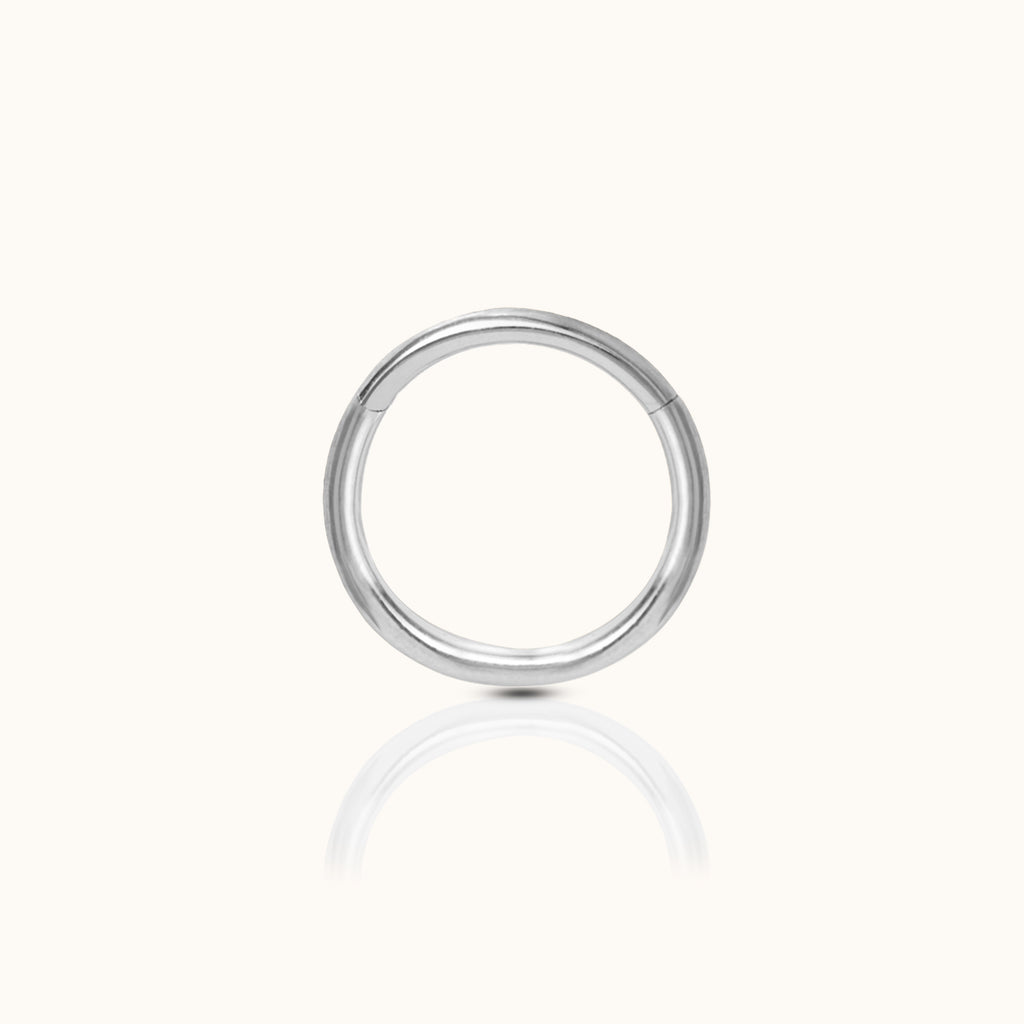 Classic Clicker 8mm Titanium Hinged Hoop Earring