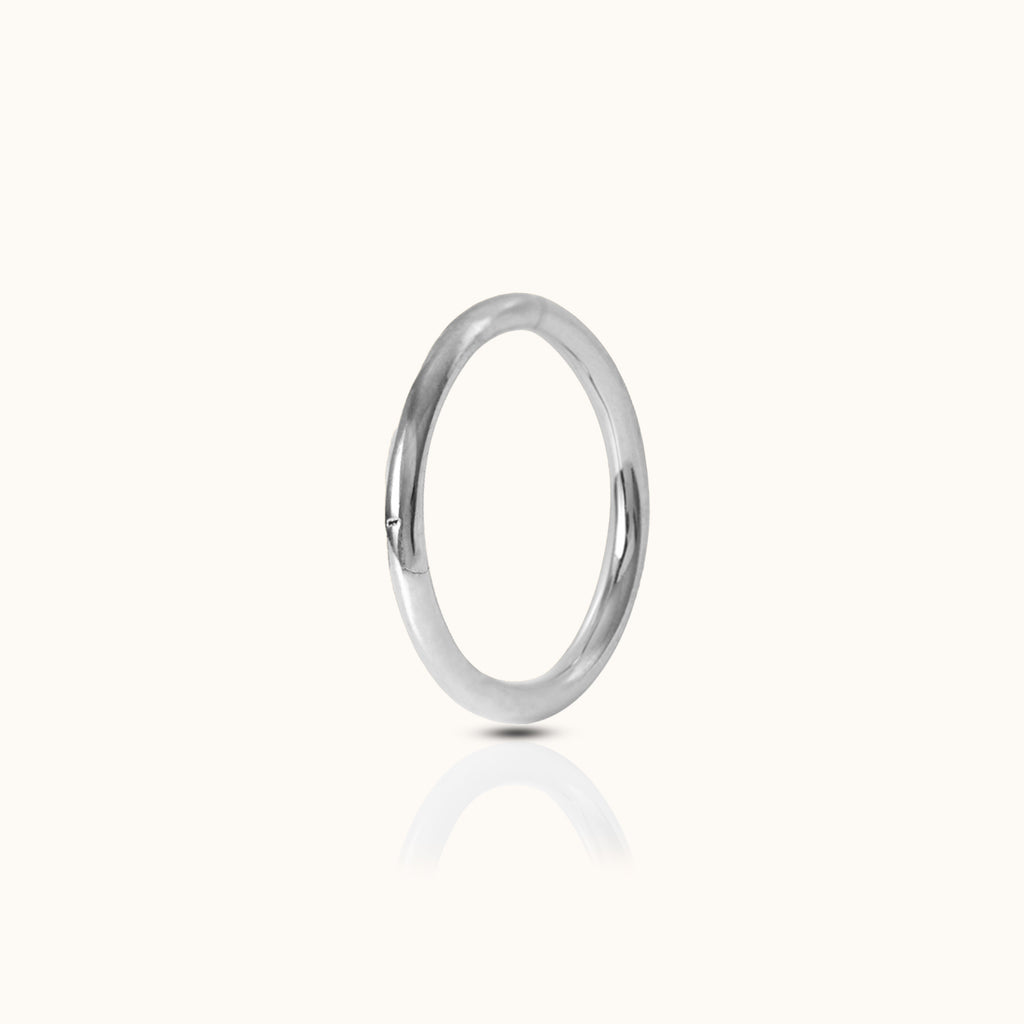Classic Clicker 8mm Titanium Hinged Hoop Earring