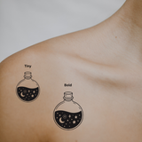 Cosmic Potion — A Bottle Full of Stars by DOVIANA Tattoo Studio (width 0.5‘’)