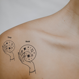 Cosmic Vision — Your Future Looks Bright by DOVIANA Tattoo Studio (width 0.5‘’)