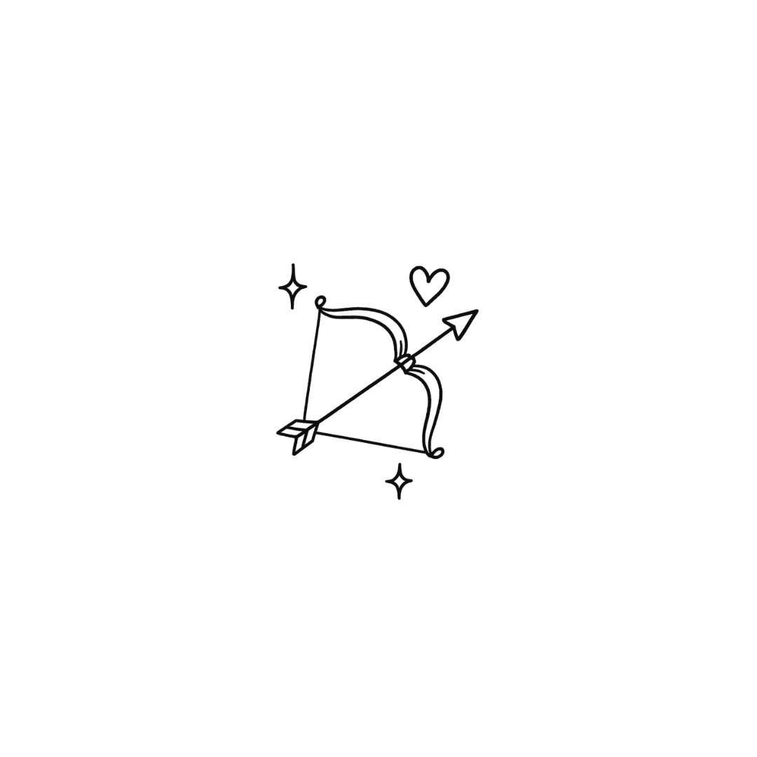 Cupid’s Arrow — A Symbol of Love Struck True by DOVIANA Tattoo Studio (height 0.5‘’) 