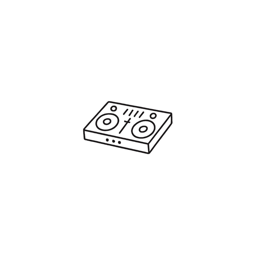 DJ Turntable - A Symbol of Rhythm, Flow & Creative Energy by DOVIANA Tattoo Studio (height 0.4‘’) 