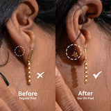 DOVIANA Extra Secure DV Logo Earring Lifter Backs for Heavy or Droopy Earrings with Comfortable Silicone Posts