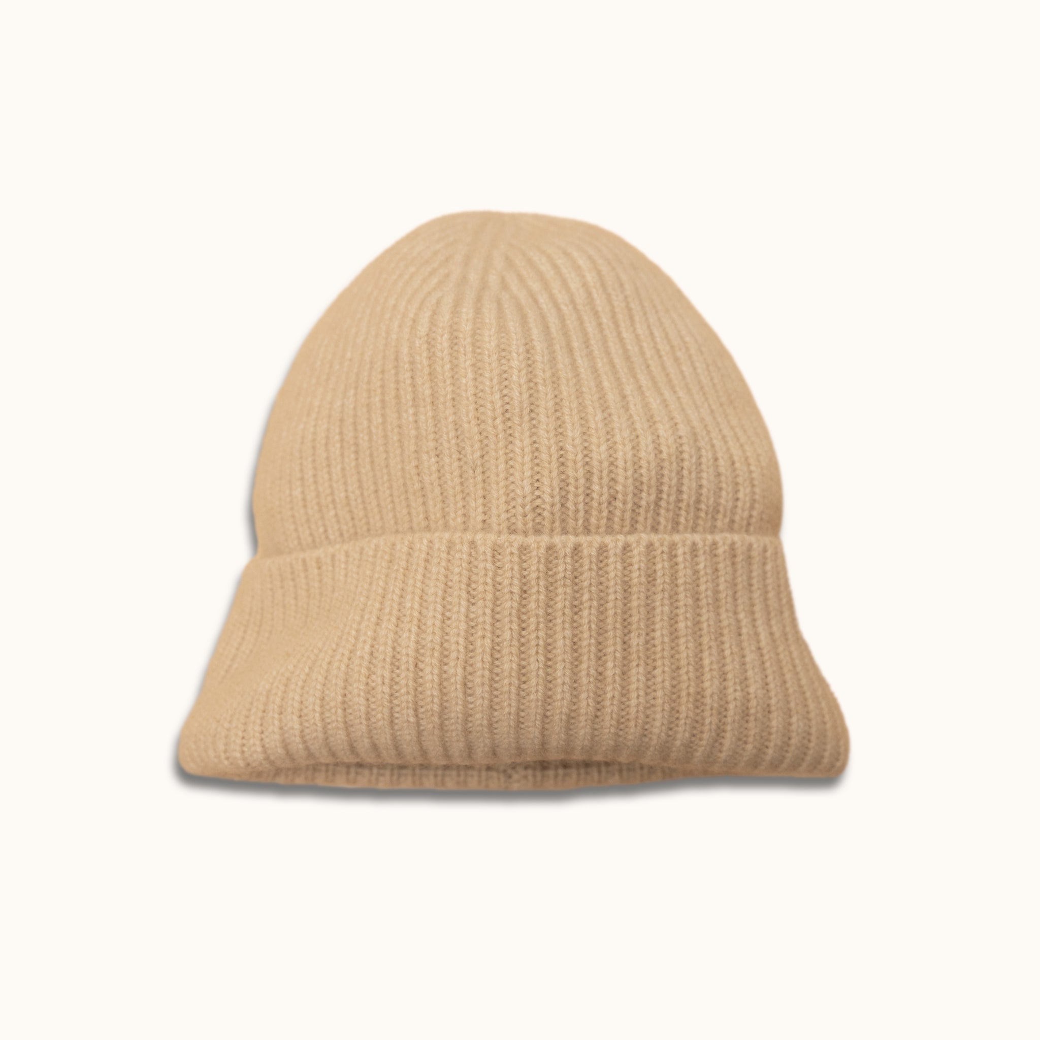 DOVIANA Luxe 100% Cashmere Rib Cuffed Beanie Hat