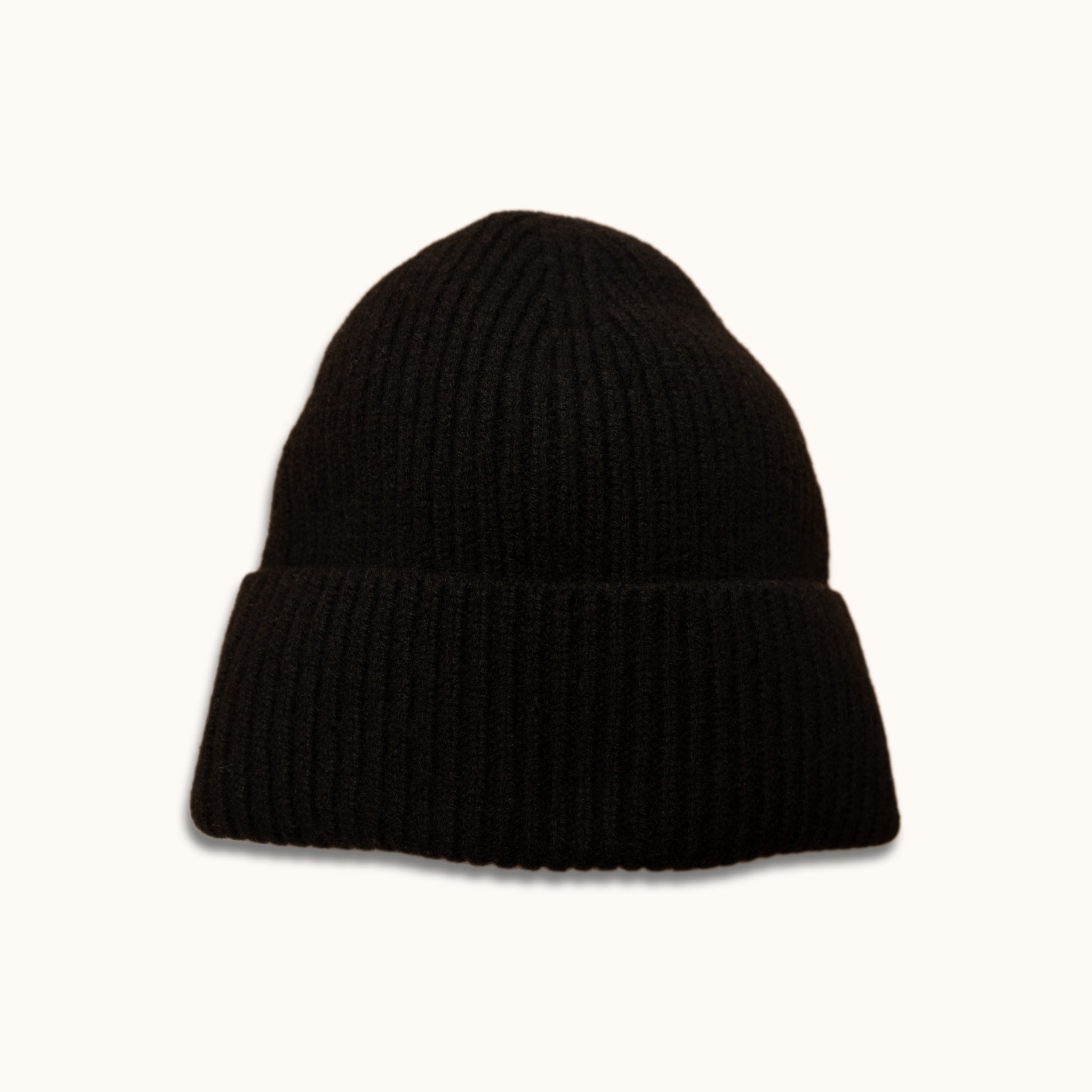 DOVIANA Luxe 100% Cashmere Rib Cuffed Beanie Hat