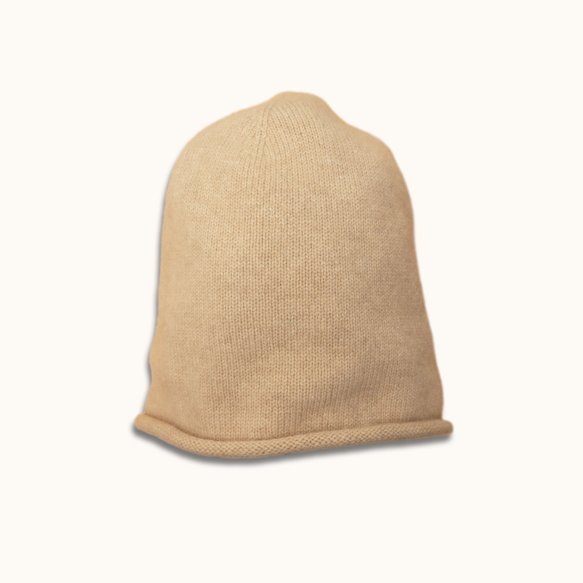 DOVIANA Luxe 100% Cashmere Rolled Edge Beanie Hat