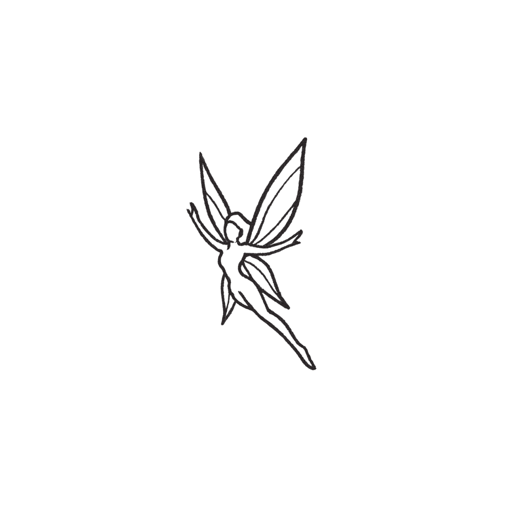 Dancing Fairy – A Touch of Enchantment by DOVIANA Tattoo Studio (width 0.4‘’)