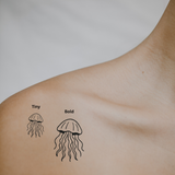 Drifting Jellyfish — A Symbol of Fluidity & Inner Light by DOVIANA Tattoo Studio (height 0.5‘’)