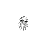 Drifting Jellyfish — A Symbol of Fluidity & Inner Light by DOVIANA Tattoo Studio (height 0.5‘’)
