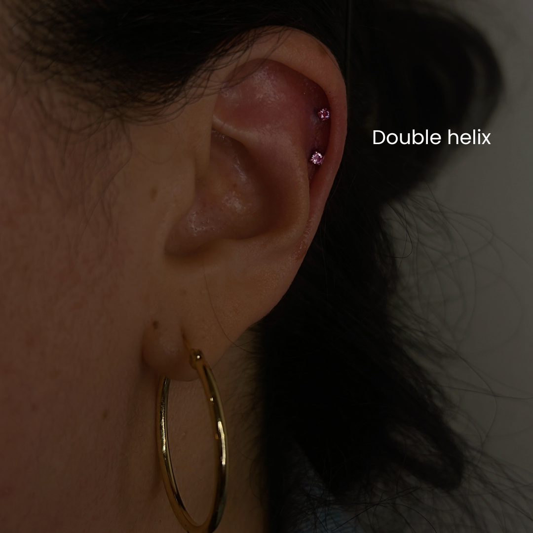 Double Helix Piercing in NYC | Expert Needle Piercing at DOVIANA