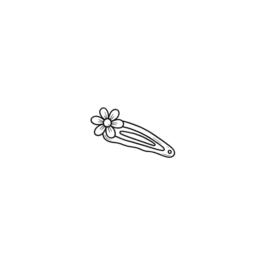 Flower Hair Clip — A Touch of Sweet Nostalgia by DOVIANA Tattoo Studio (length 0.5‘’)