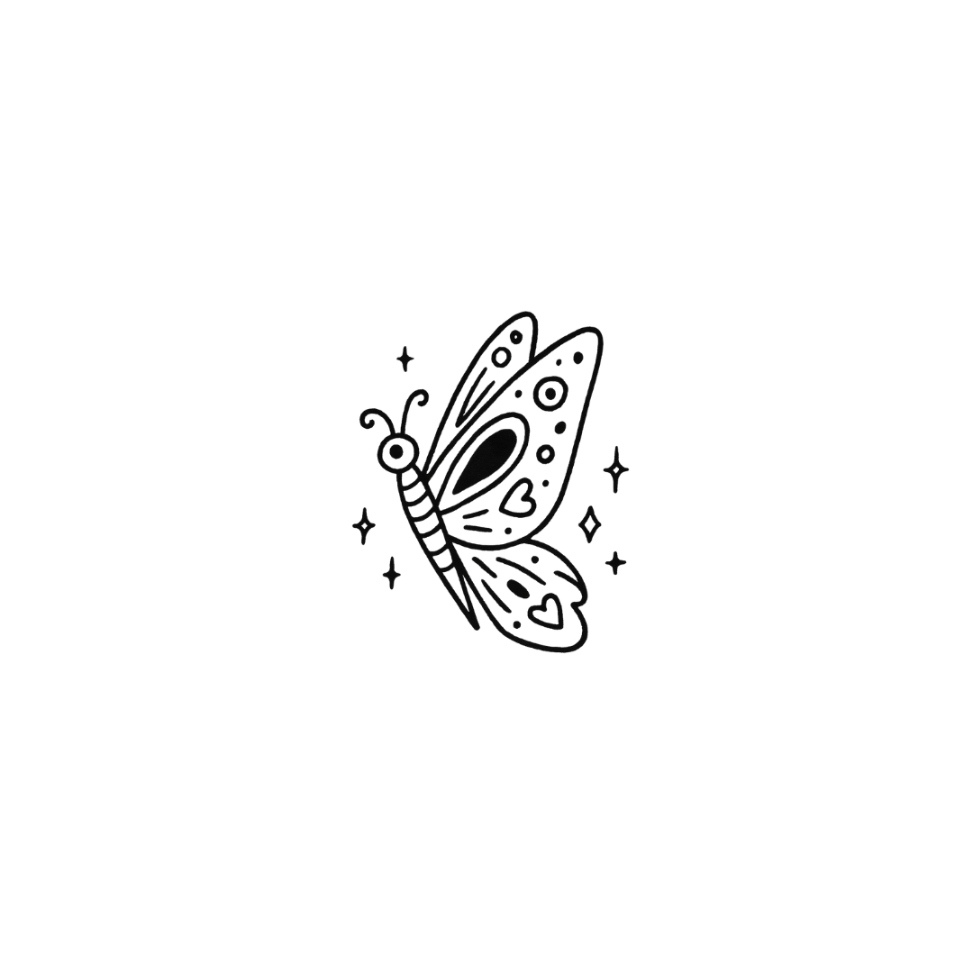 Flutter Babe — Cute Wings, Big Dreams by DOVIANA Tattoo Studio (width 0.5‘’) 