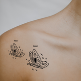 Flutter Babe — Cute Wings, Big Dreams by DOVIANA Tattoo Studio (width 0.5‘’) 