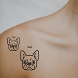Frenchie Face — Too Cool, Too Cute by DOVIANA Tattoo Studio (height 0.5‘’)