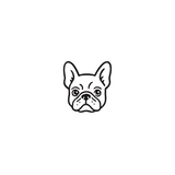 Frenchie Face — Too Cool, Too Cute by DOVIANA Tattoo Studio (height 0.5‘’)