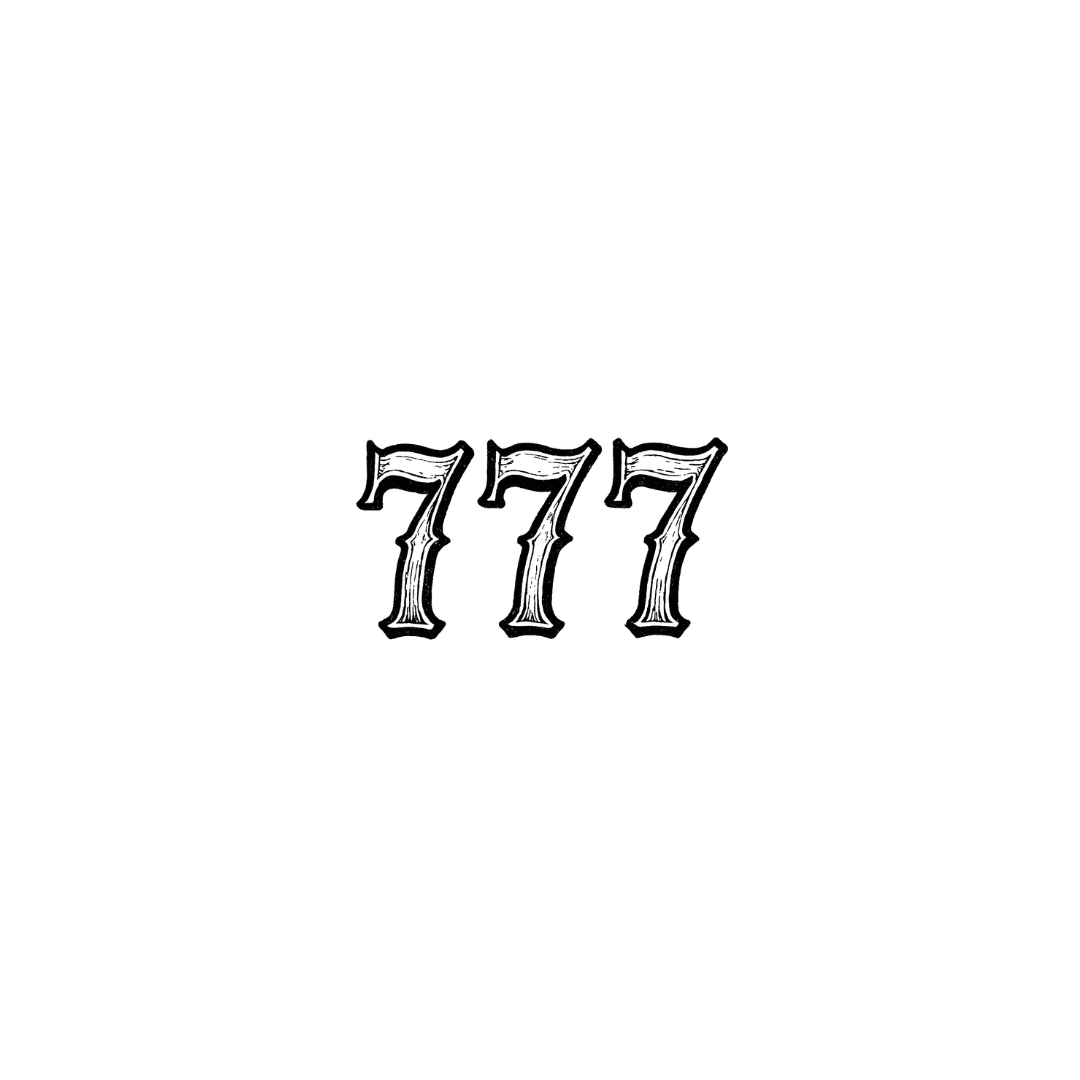 Gothic 777 — Luck in the Shadows by DOVIANA Tattoo Studio (length 0.55‘’)