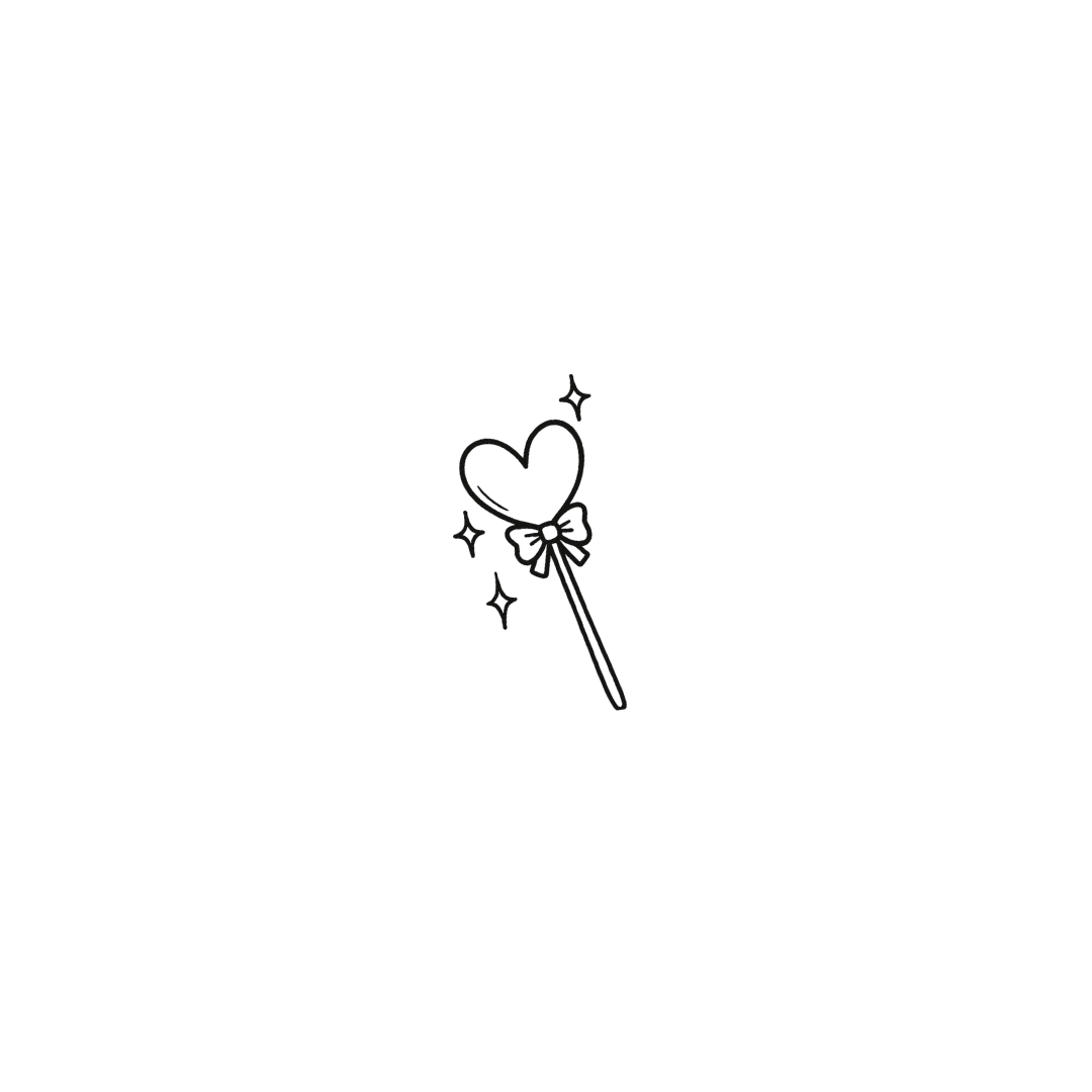 Heart Wand — A Touch of Love & Magic by DOVIANA Tattoo Studio (height 0.5‘’)
