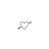 Heart & Arrow — A Classic Mark of Love Struck by DOVIANA Tattoo Studio (width 0.48‘’)