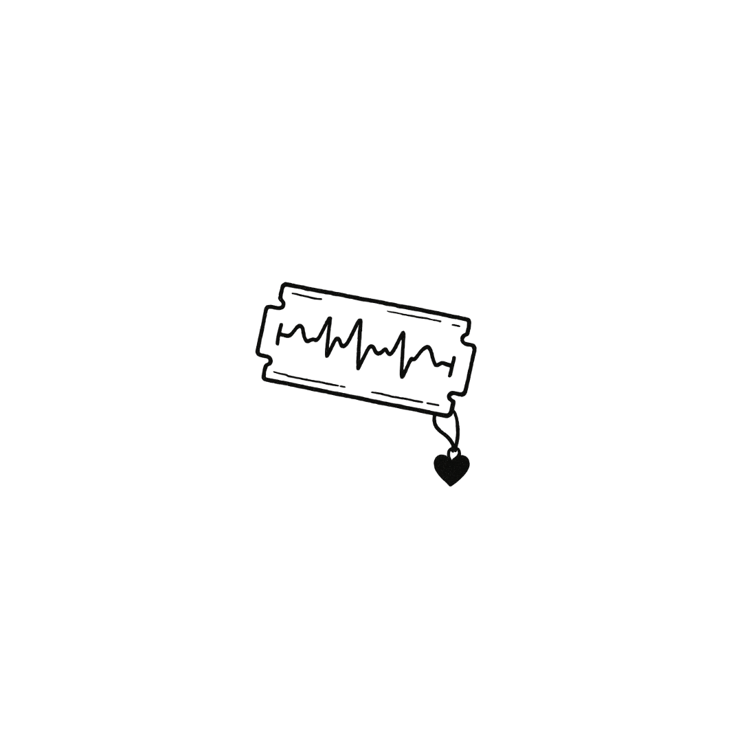 Heartbeat Blade — A Sharp Symbol of Love & Survival by DOVIANA Tattoo Studio (length 0.5‘’)