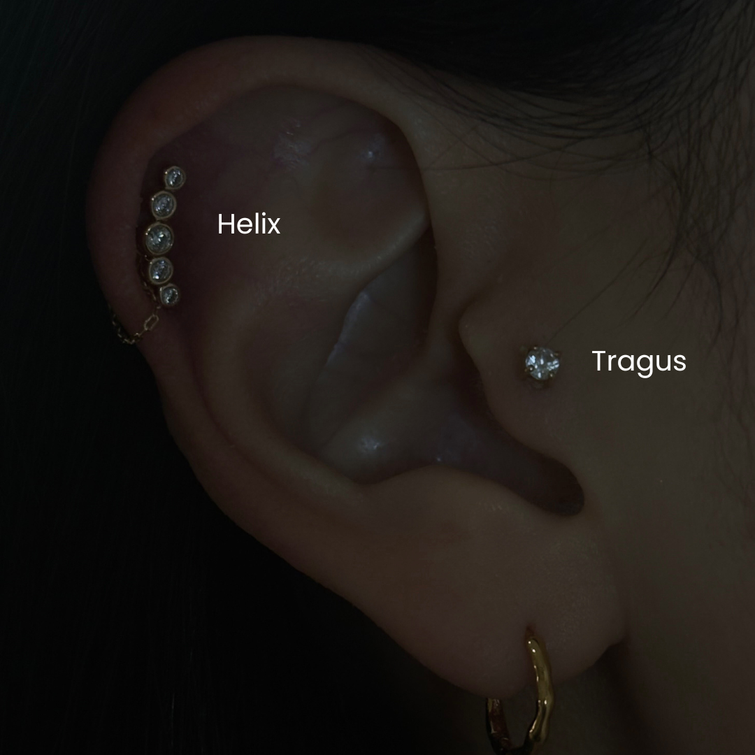 Helix Piercing in NYC | Expert Needle Piercing at DOVIANA