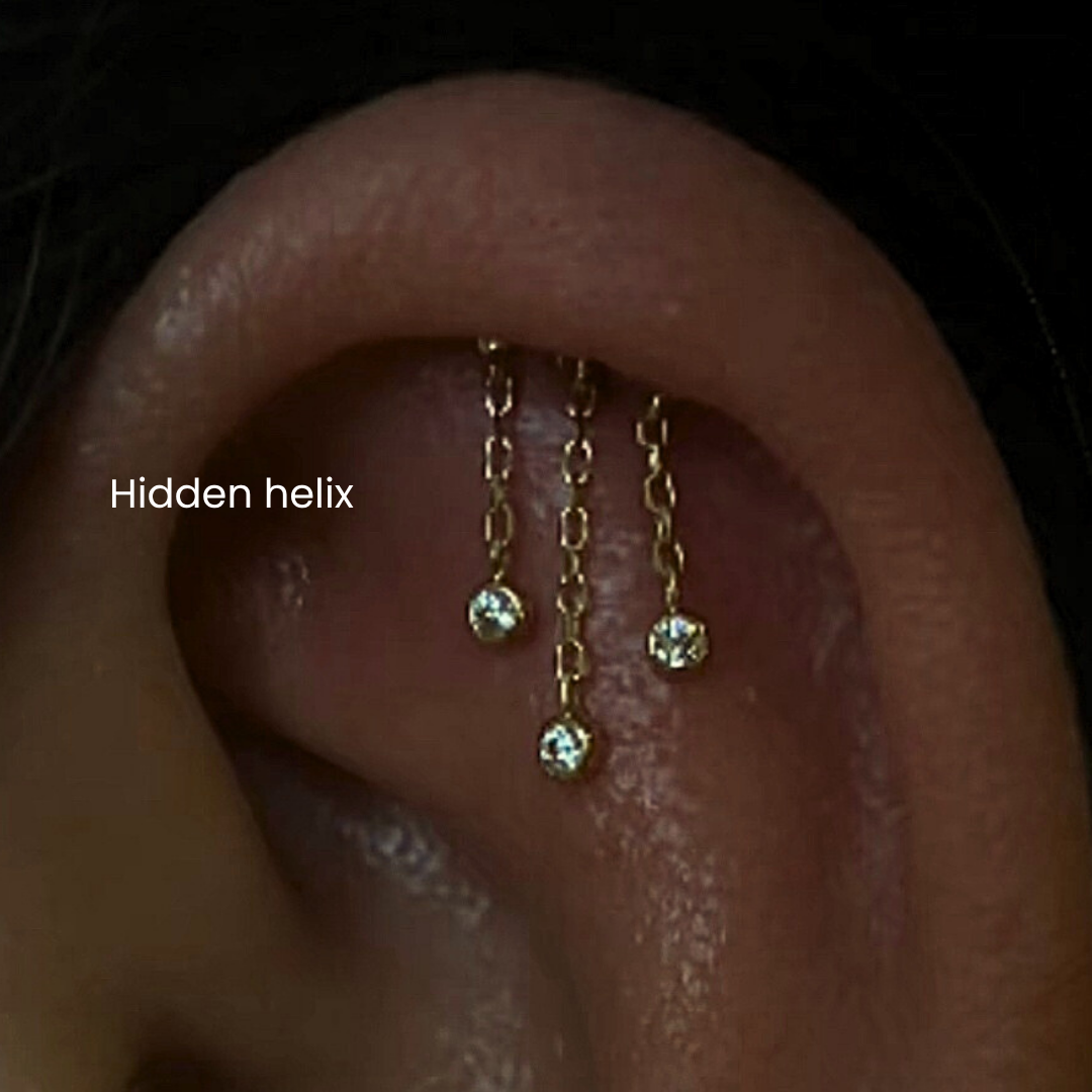 Hidden Helix Piercing NYC | Subtle & Stylish at DOVIANA